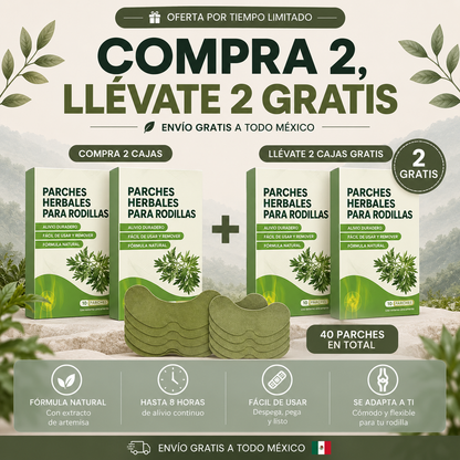 Parches Herbales para el Dolor de Rodilla
